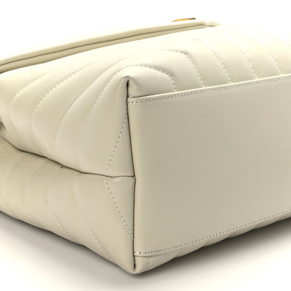 Saint Laurent Calfskin Y Quilted Monogram Medium Loulou Chain Satchel Crema Soft 10 of 11