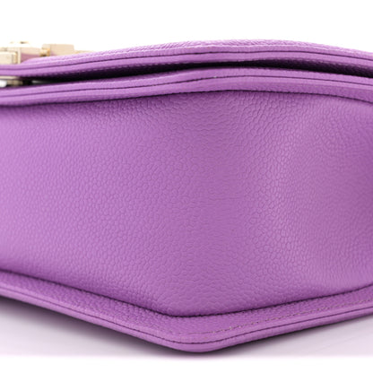 Chanel Caviar Quilted Medium Boy Flap Purple 10 of 11