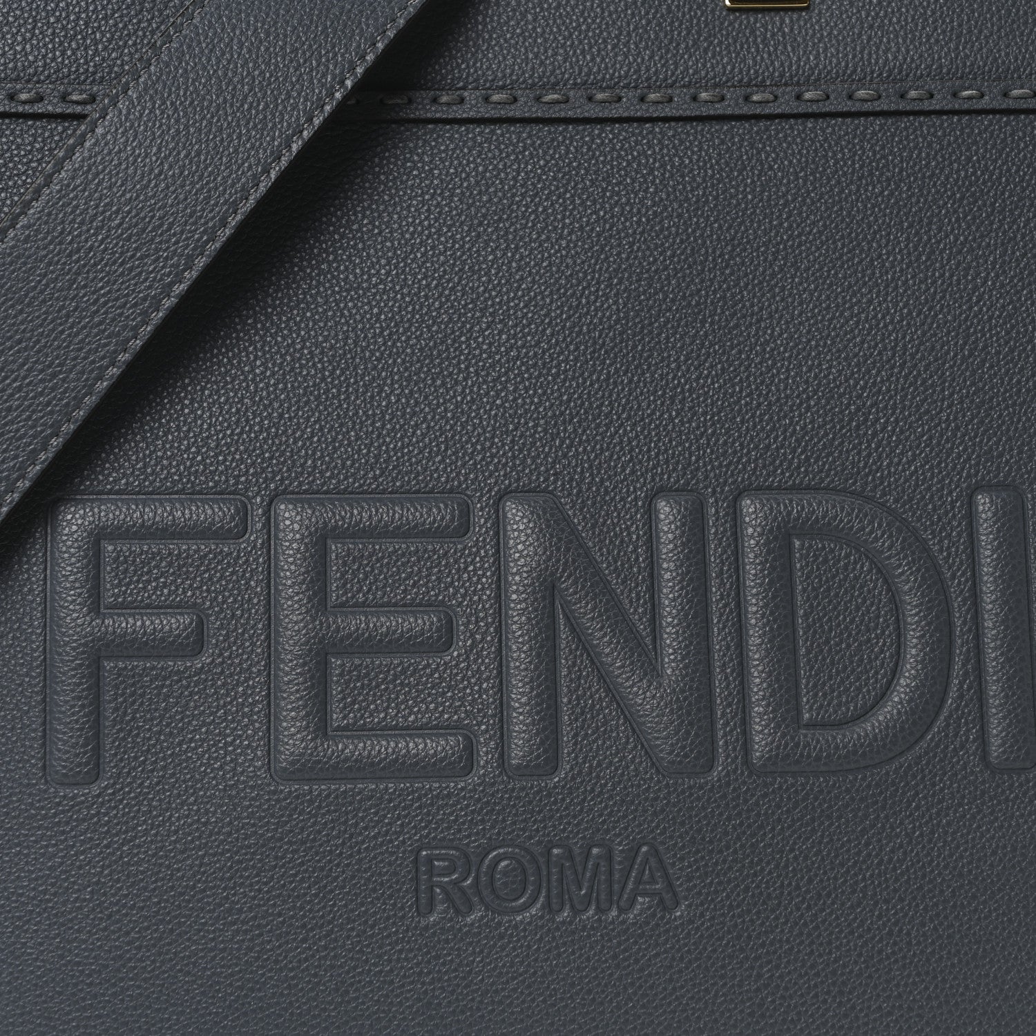 Fendi Vitello Cher Logo Debossed Medium Fendi Sunshine Shopper Tote Real Tempesta 7 of 9