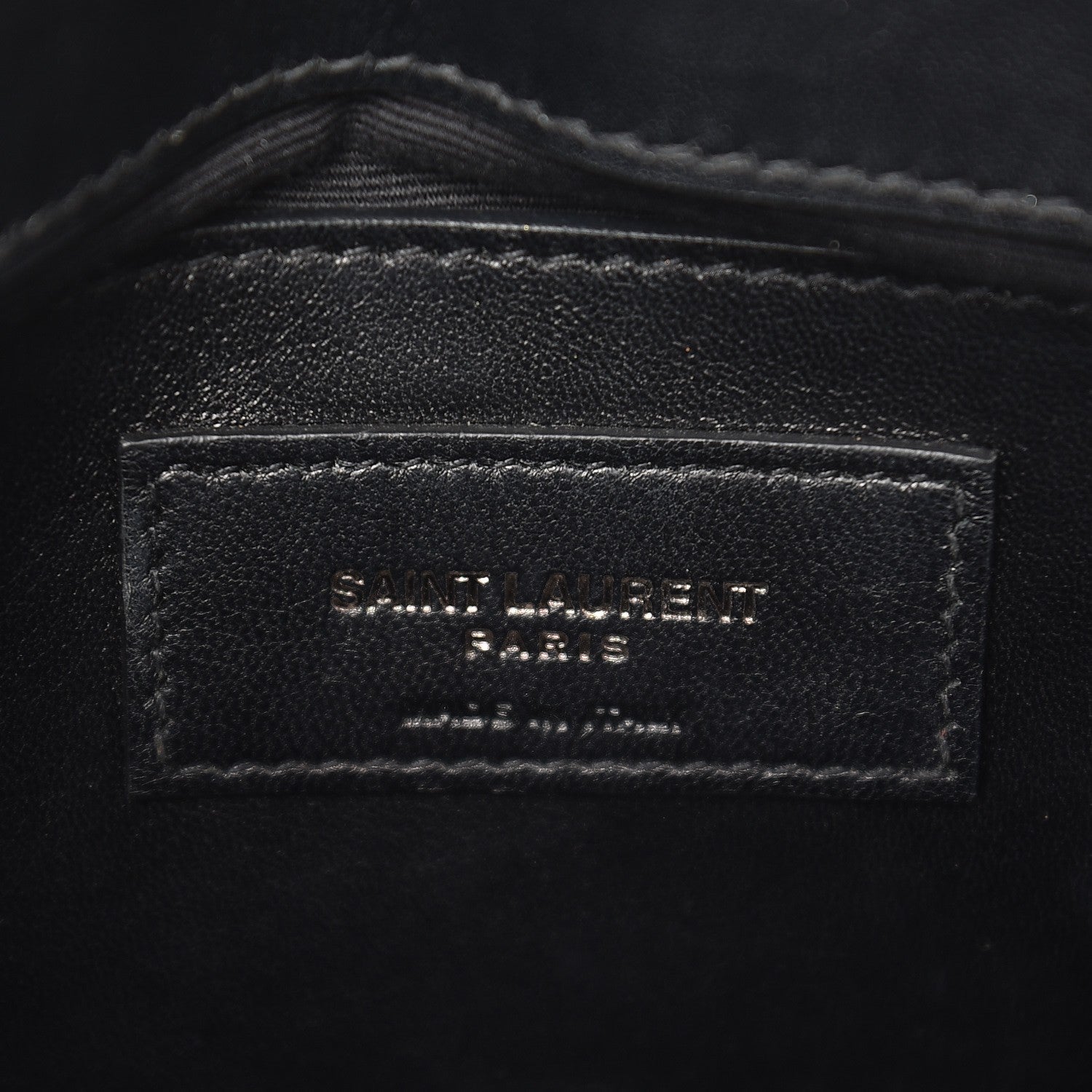 Saint Laurent Calfskin Y Quilted Monogram Small Loulou Chain Satchel Black 7 of 9