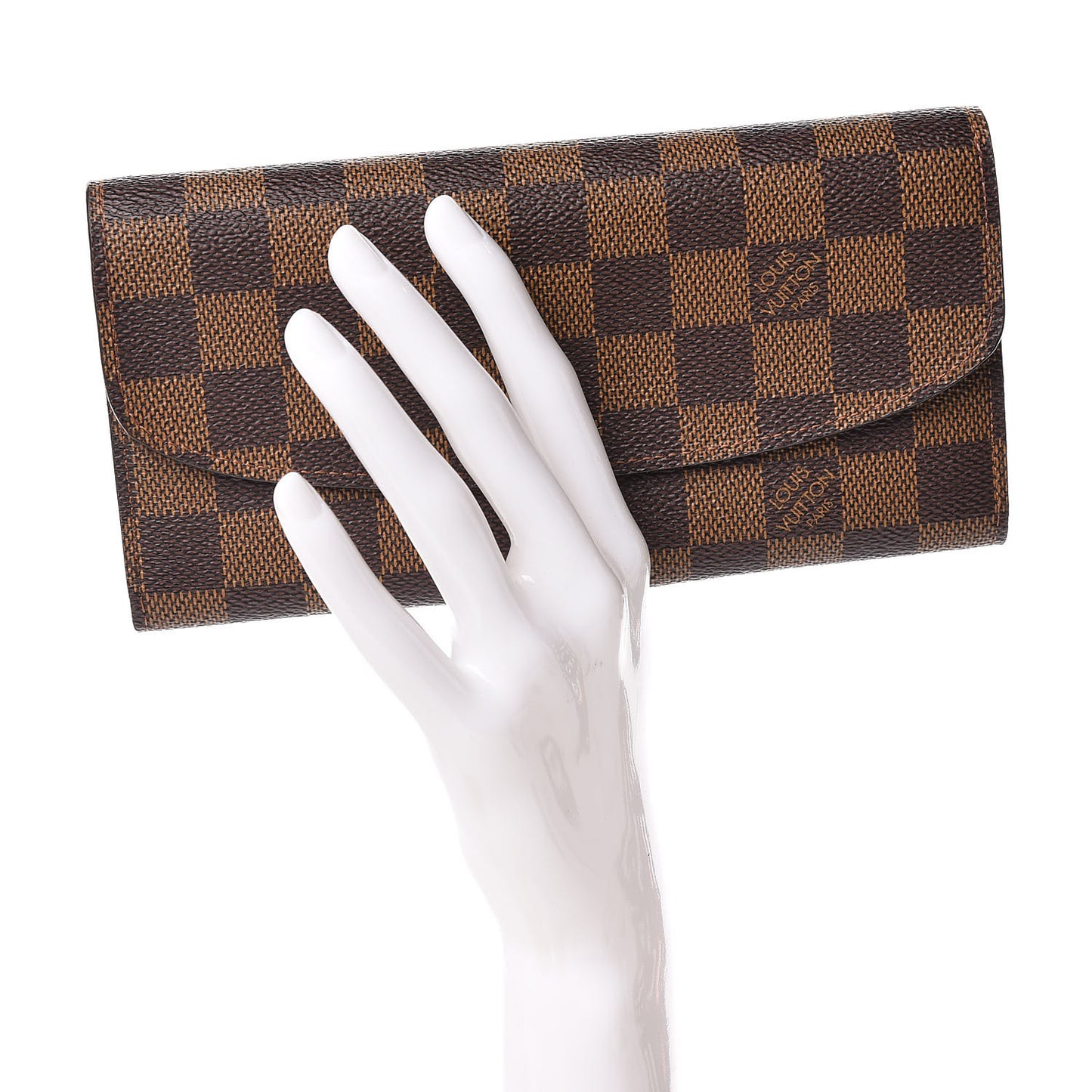 Damier Ebene Emilie Wallet Red