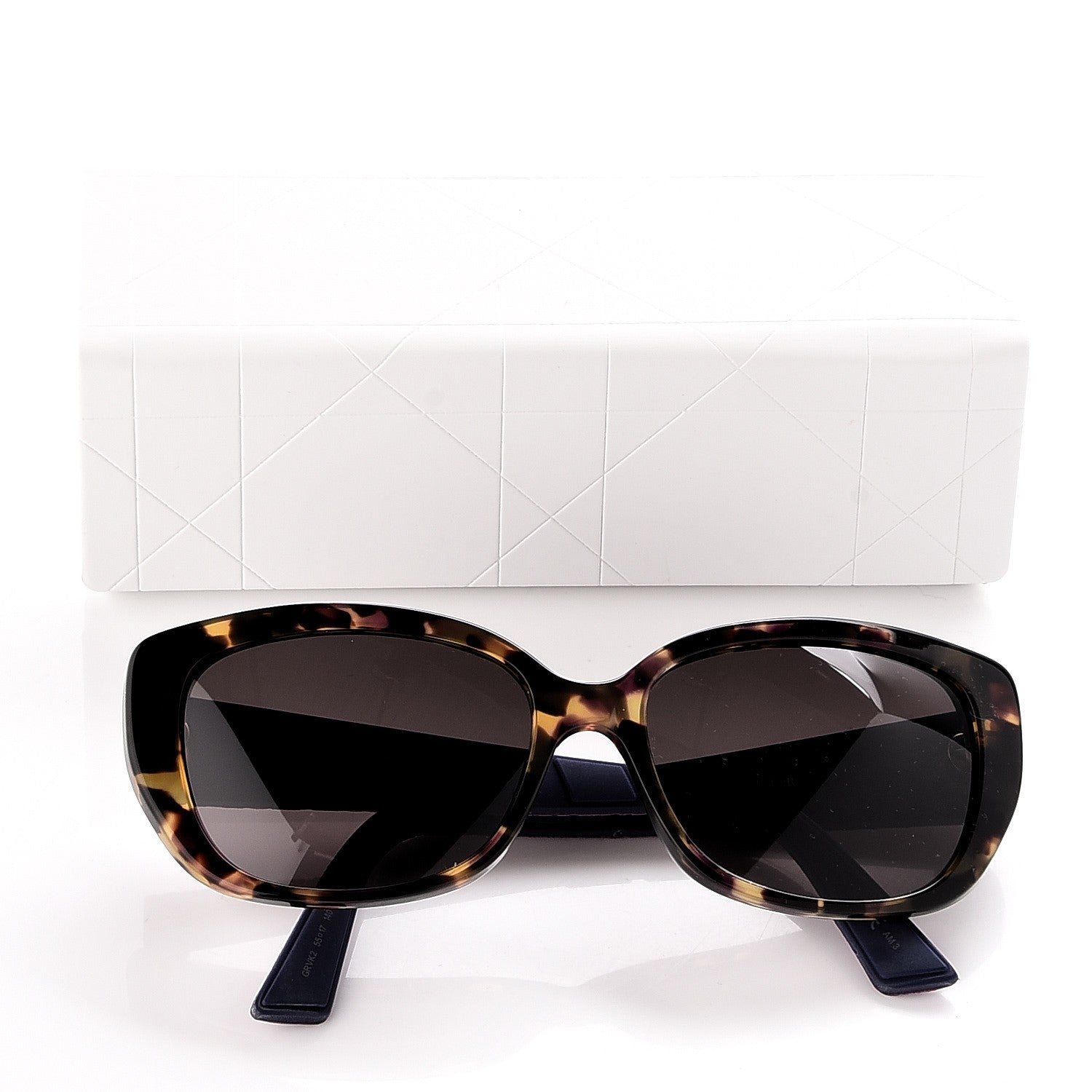 Christian Dior Lambskin Cannage Dior Lady 2R Sunglasses Havana Purple 6 of 6