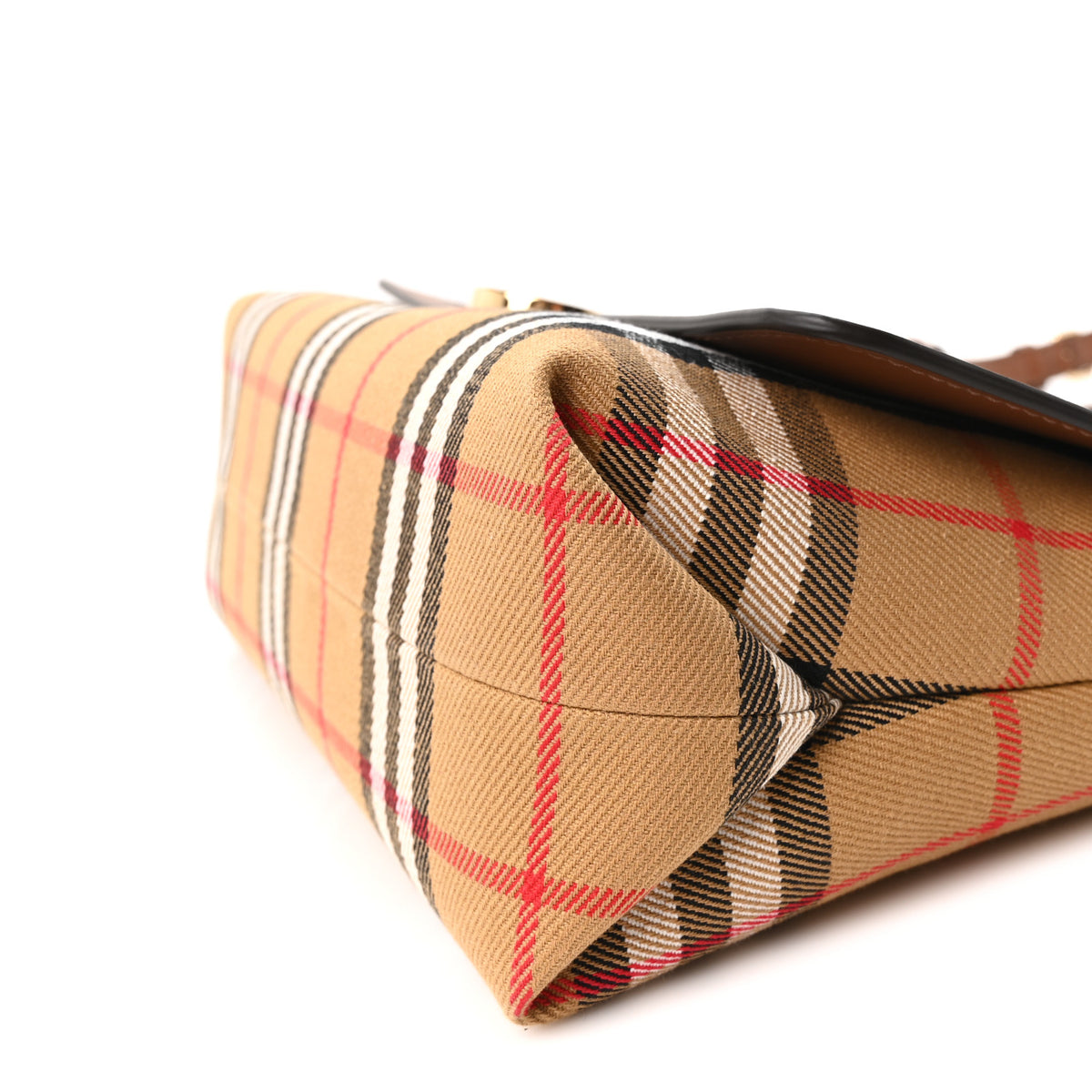 Burberry Coated Canvas Calfskin Vintage Check Note Crossbody Bag Antique Yellow 10 of 10