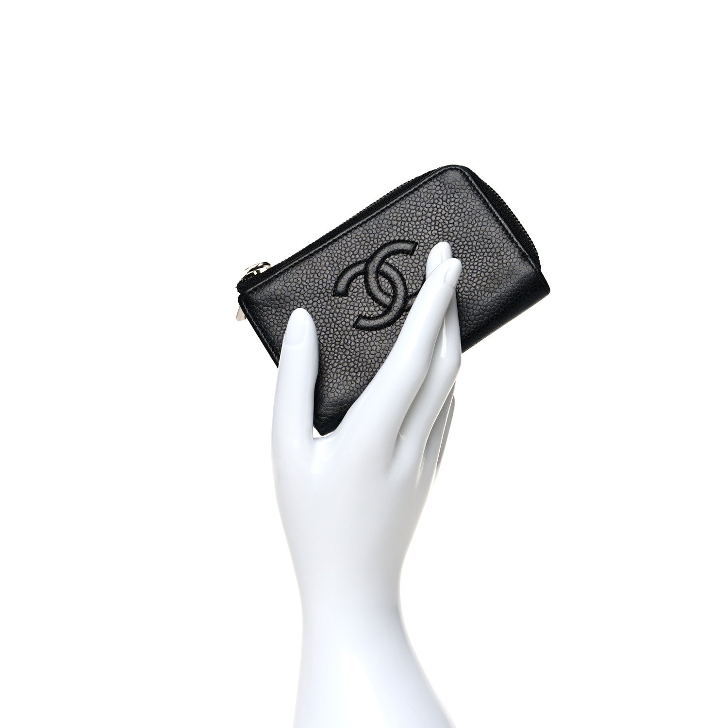 Chanel Caviar Timeless CC Coin Purse Case Black 2 of 7