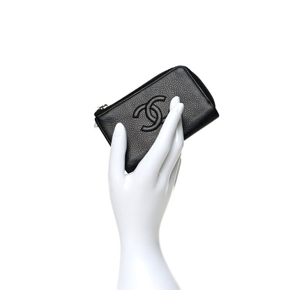 Chanel Caviar Timeless CC Coin Purse Case Black 2 of 7