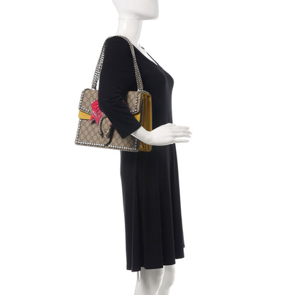 Gucci GG Supreme Monogram Crystal Bow Embroidered Medium Dionysus Shoulder Bag Yellow 2 of 10