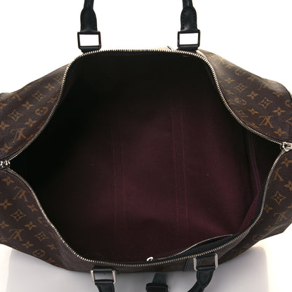 Louis Vuitton Monogram Macassar Keepall Bandouliere 55 5 of 13