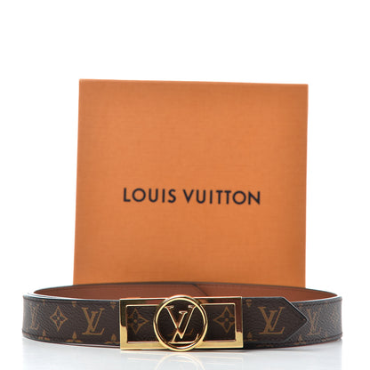 Louis Vuitton Monogram 25mm Dauphine Reversible Belt 90 36 Tan 7 of 7