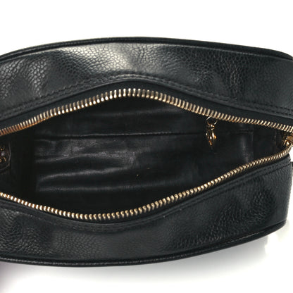 Chanel Caviar Timeless CC Cosmetic Pouch Bag Black 5 of 10