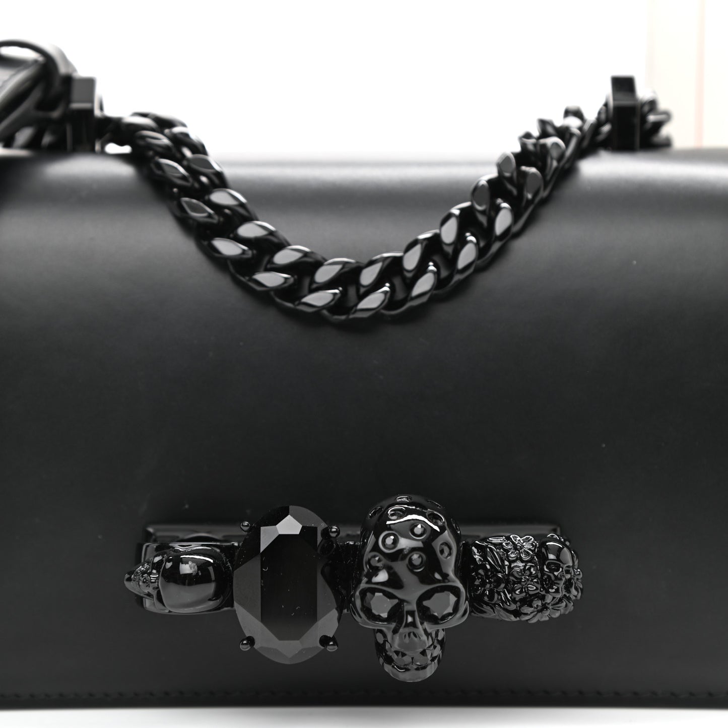 Calfskin Knuckle Crossbody Black