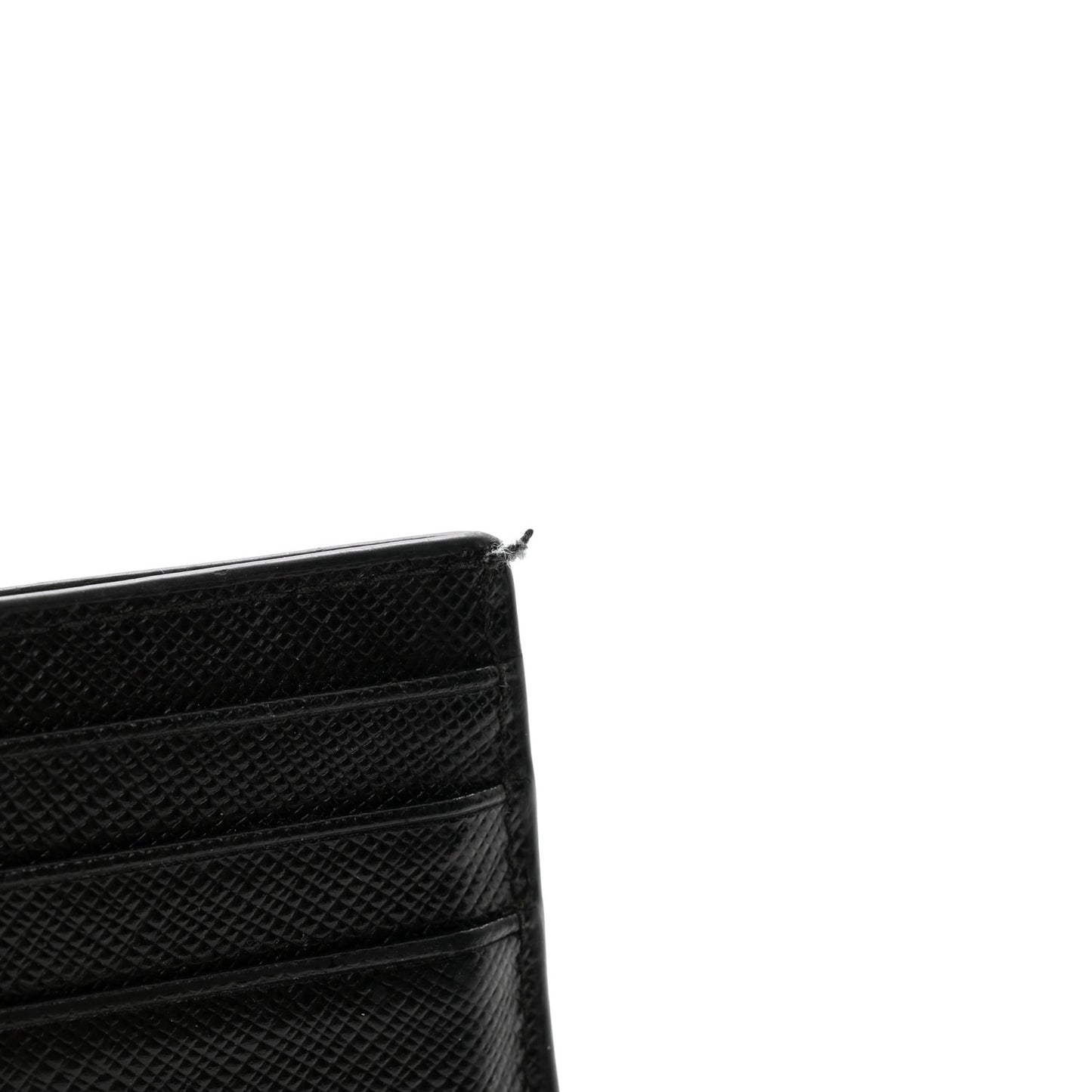 Saffiano Metal Card Holder Black