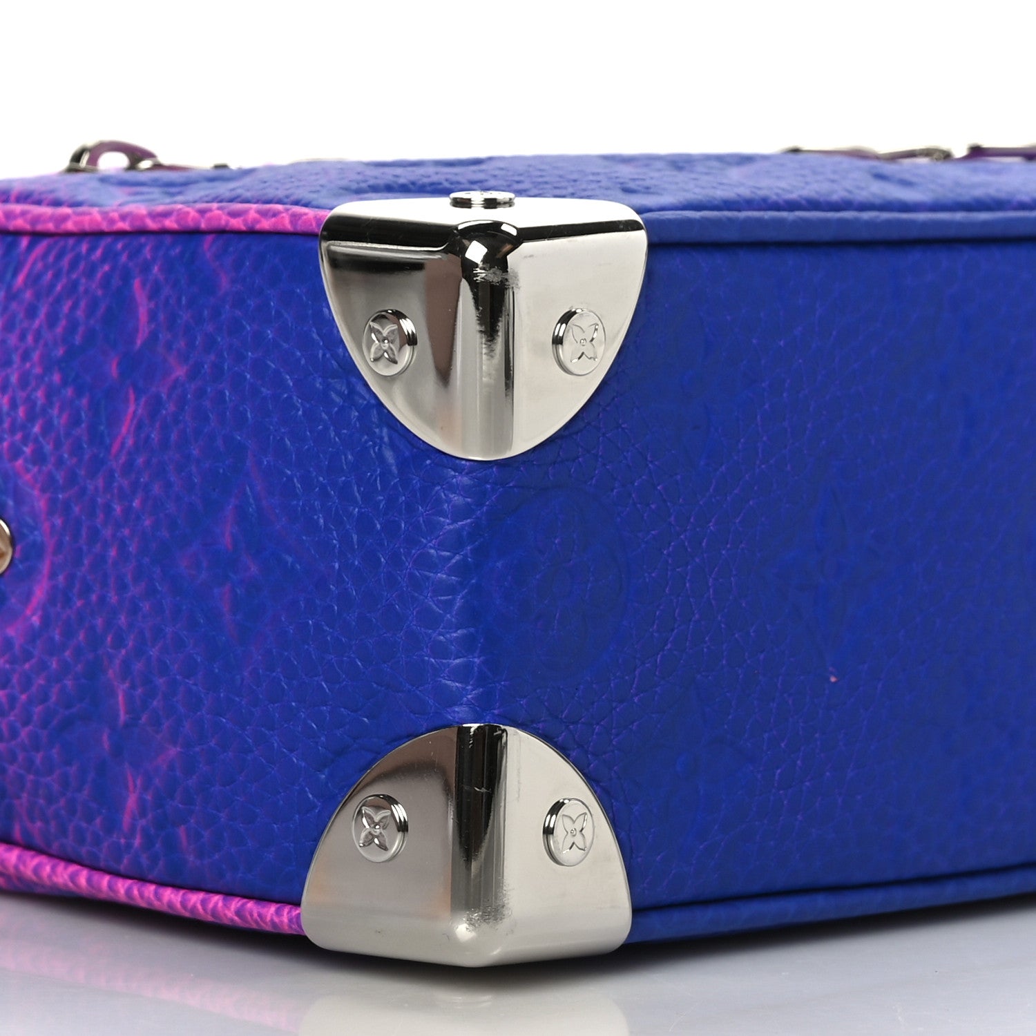 Louis Vuitton Taurillon Illusion Mini Soft Trunk Bleu Rose 6 of 7
