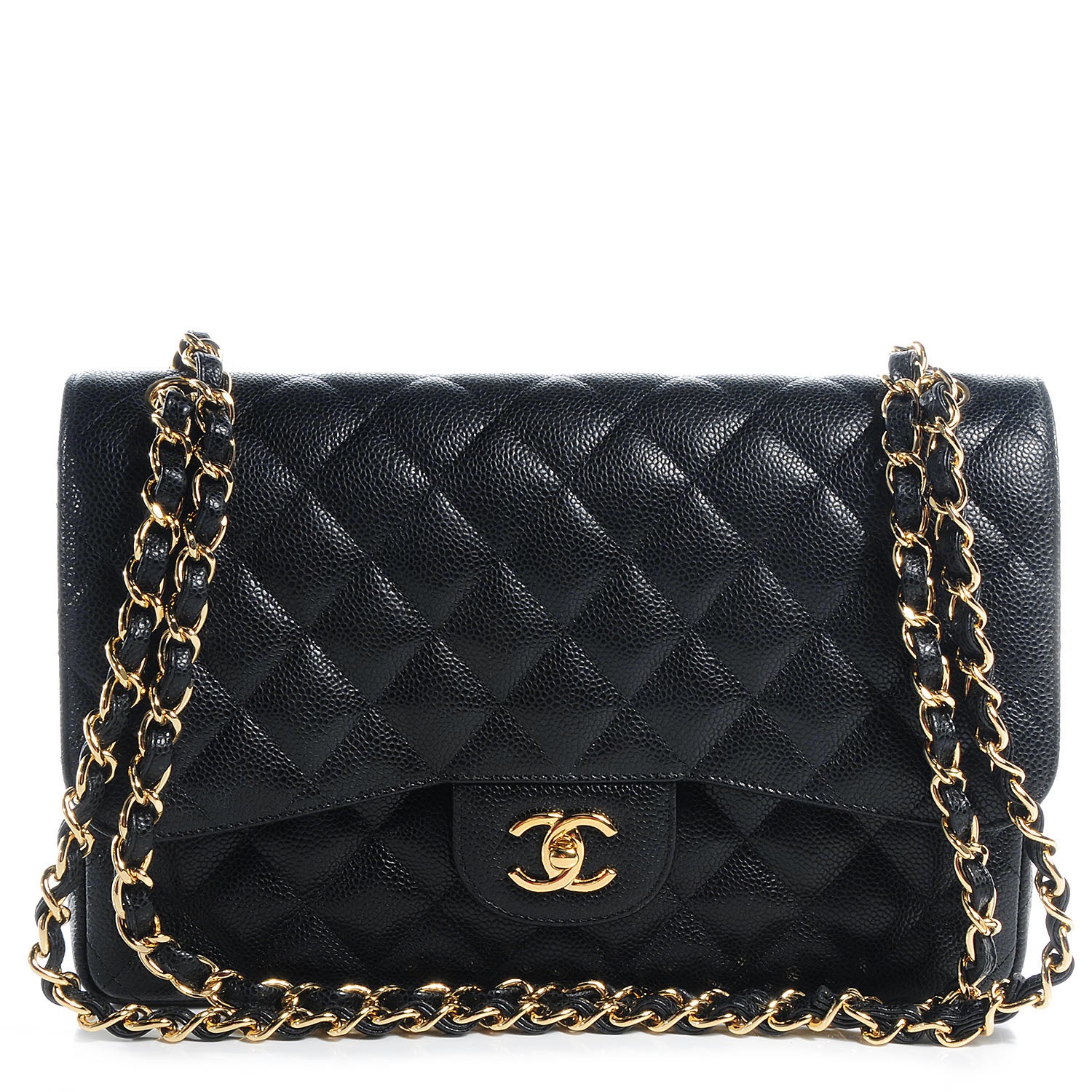Chanel Caviar Quilted Jumbo Double Flap Black 1 of 9