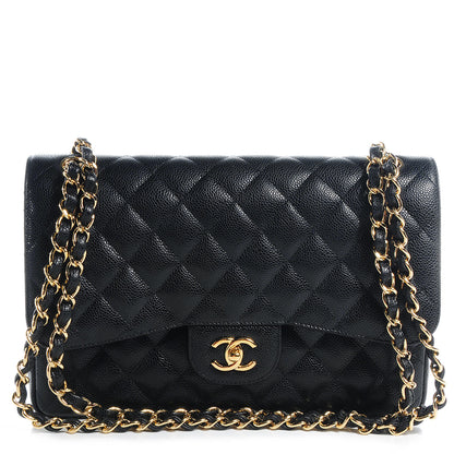 Chanel Caviar Quilted Jumbo Double Flap Black 1 of 9