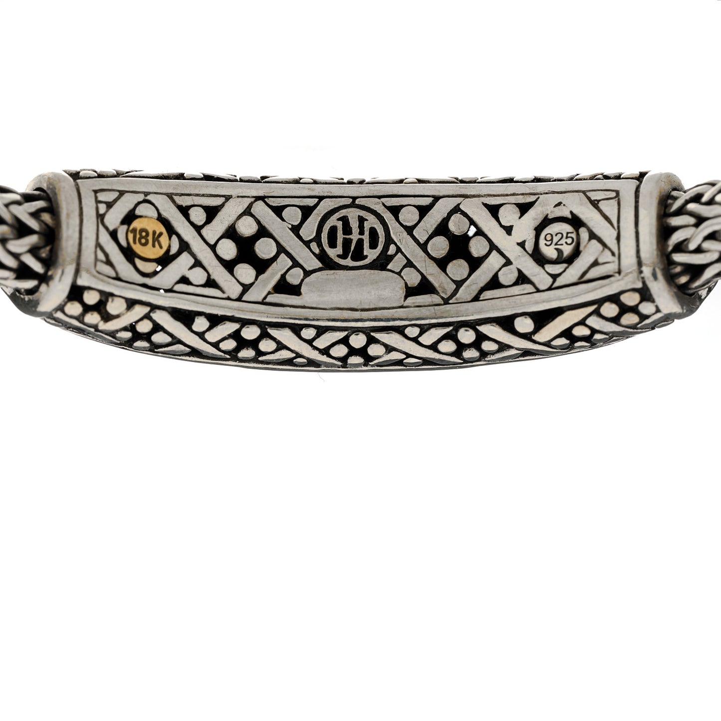 Sterling Silver 18K Yellow Gold Jaisalmer Dot Oval Station Bracelet