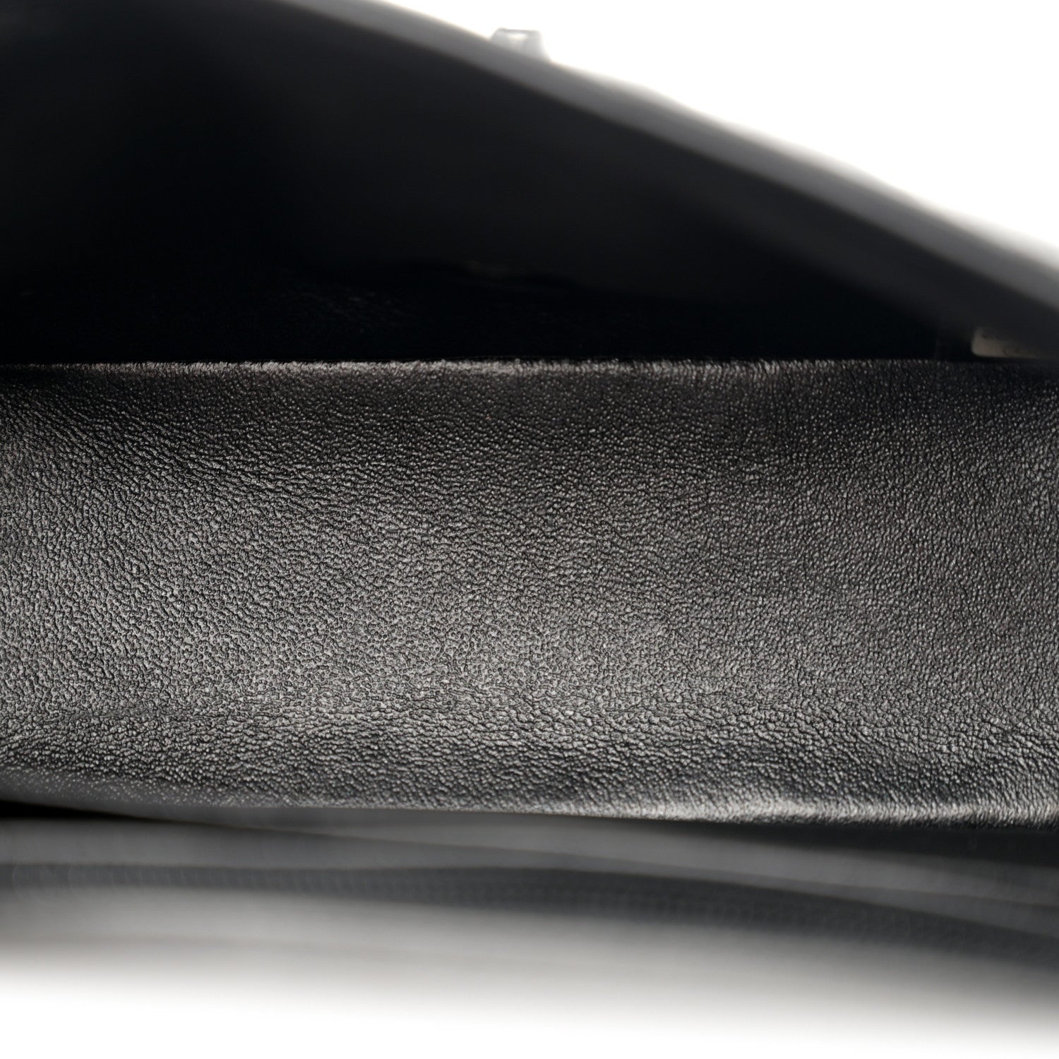 Chanel Metallic Patent Crumpled Calfskin Chevron Quilted Mini Square Flap Black 4 of 14