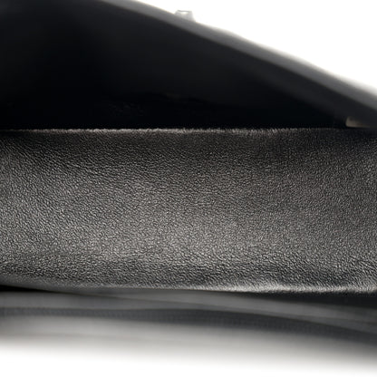 Chanel Metallic Patent Crumpled Calfskin Chevron Quilted Mini Square Flap Black 4 of 14