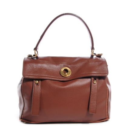 Saint Laurent Leather Canvas Medium Muse Two Cognac 1 of 7