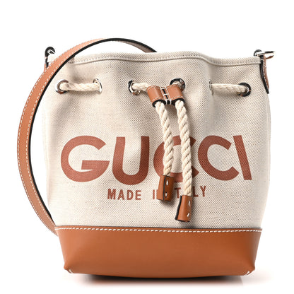 Gucci Canvas Supreme Monogram Reversible Bucket Bag Beige 1 of 10