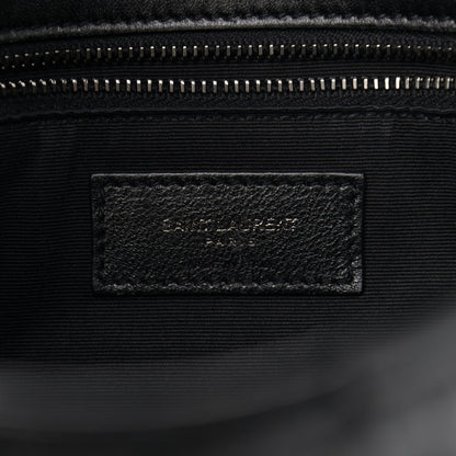 Saint Laurent Patent Crocodile Embossed Lambskin Monogram Medium Niki Chain Satchel Black 6 of 16