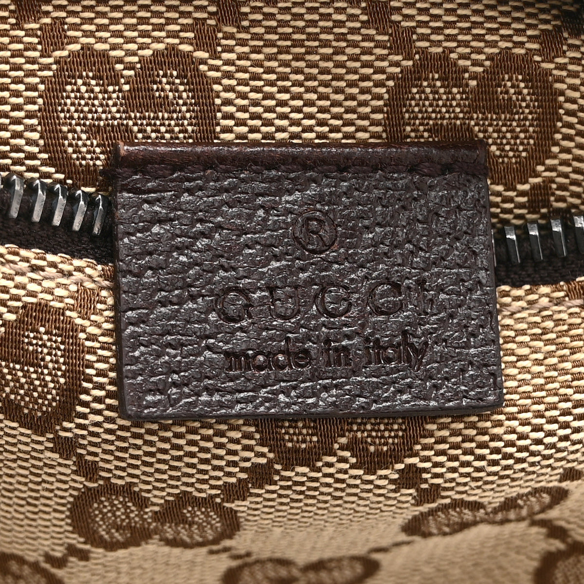 GG Monogram Double Pocket Belt Bag Dark Brown