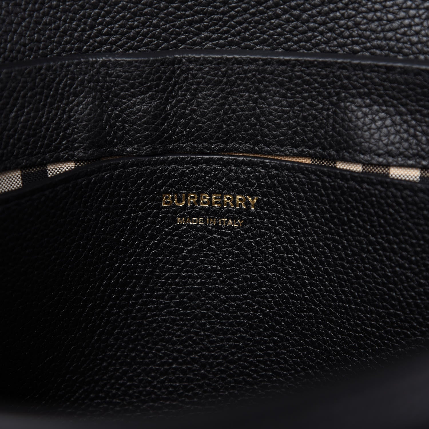 Burberry Grainy Calfskin Vintage Check Note Crossbody Bag Black 8 of 11