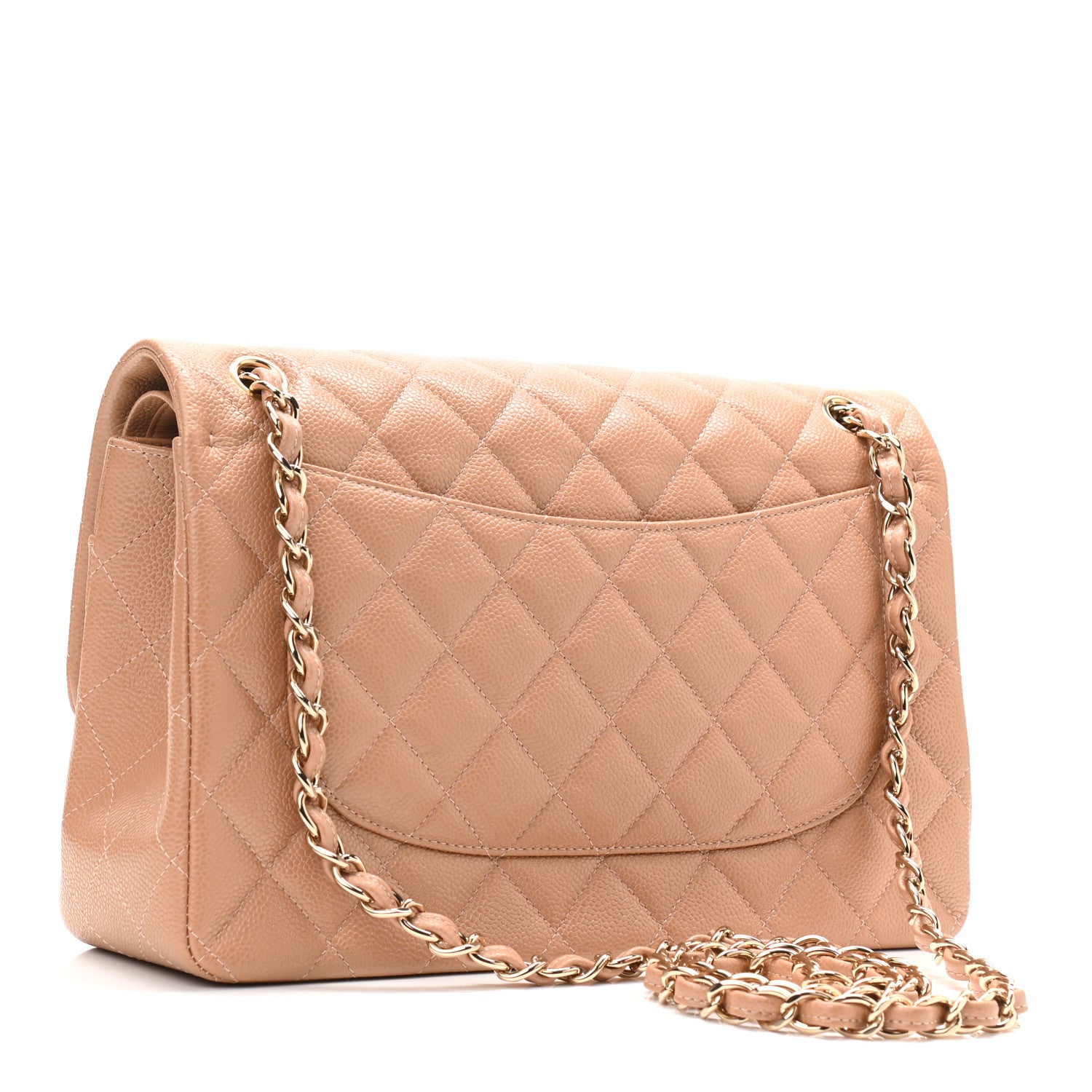 Chanel Caviar Quilted Jumbo Double Flap Beige 3 of 11