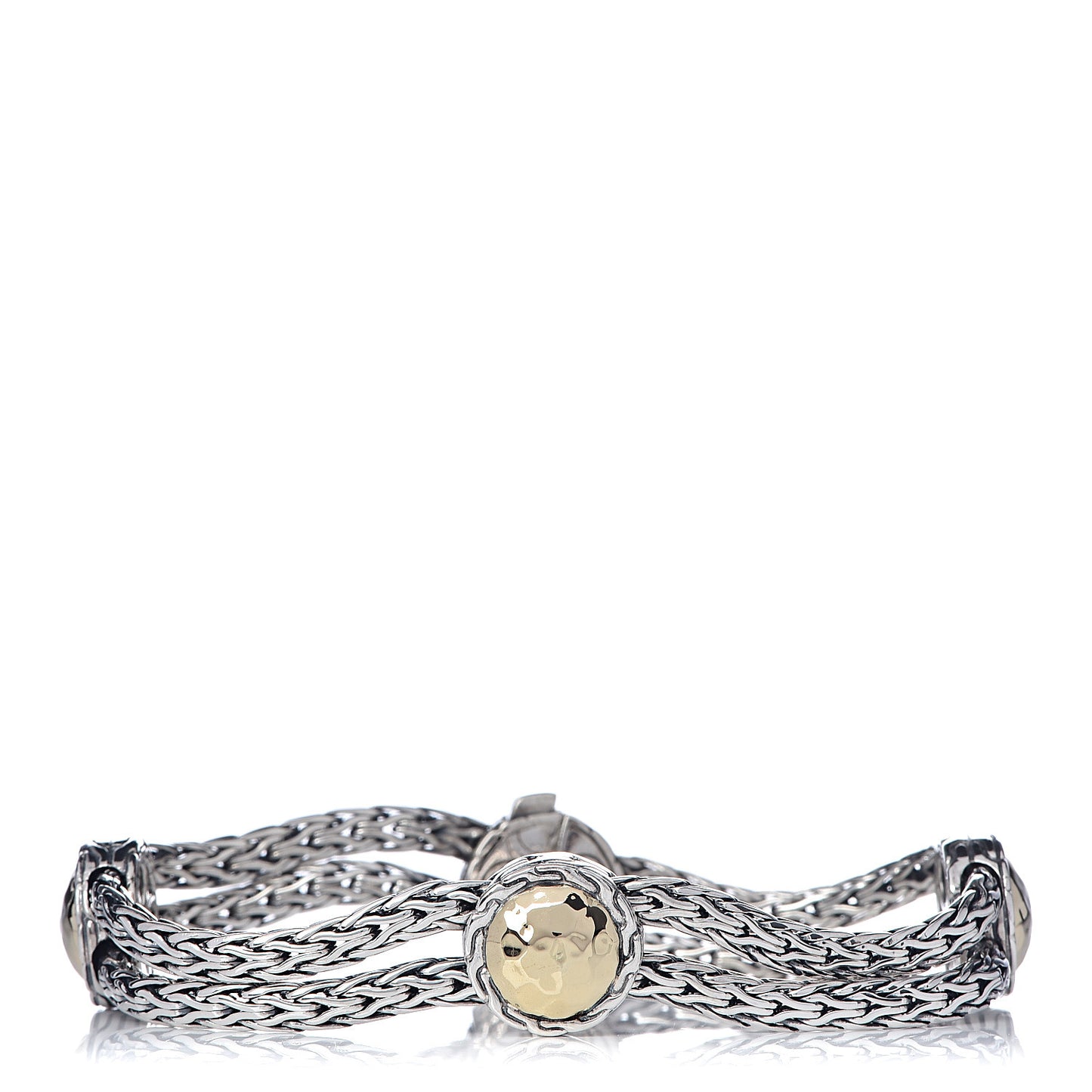 JOHN HARDY Sterling Silver 18K Yellow Gold Palu Station Bracelet