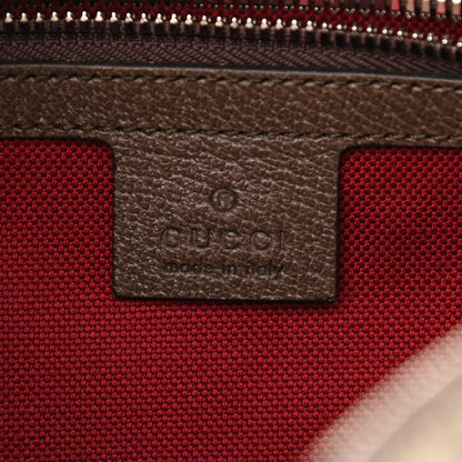 Gucci GG Supreme Monogram Textured Calfskin Square Messenger Bag Beige Ebony New Acero 6 of 9