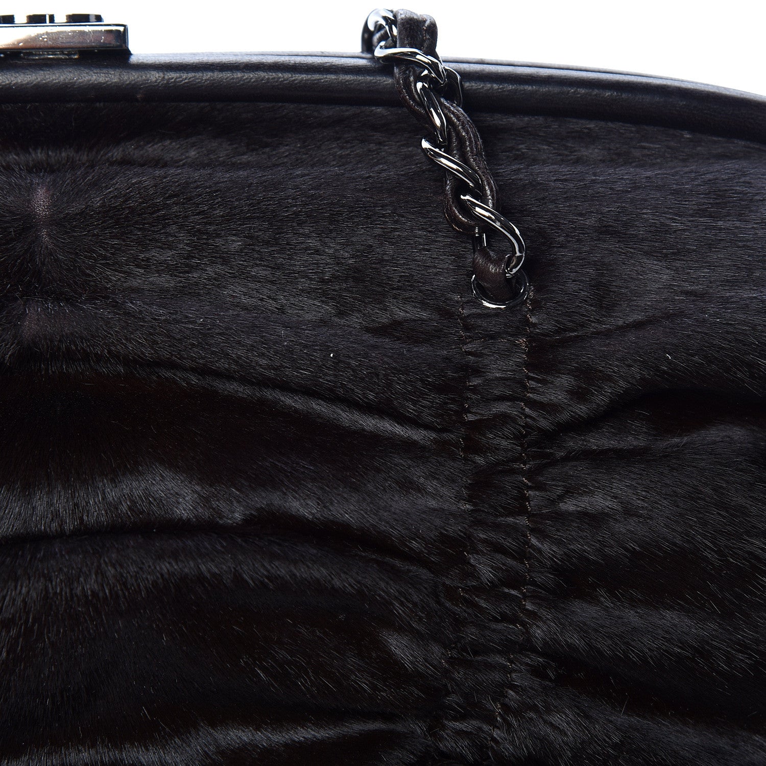Chanel Pony Hair Sharpei Frame Tote Dark Brown 12 of 13