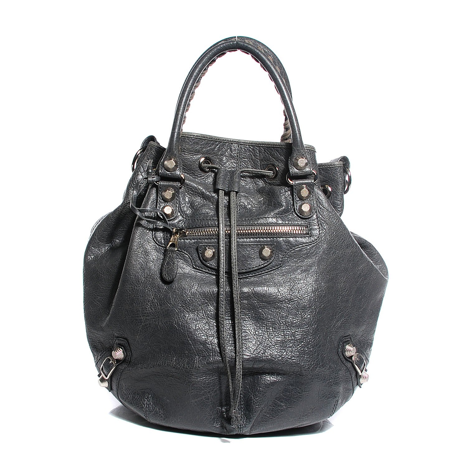 Balenciaga Agneau Giant 12 Silver Hardware Pompon Gris Tarmac 1 of 13