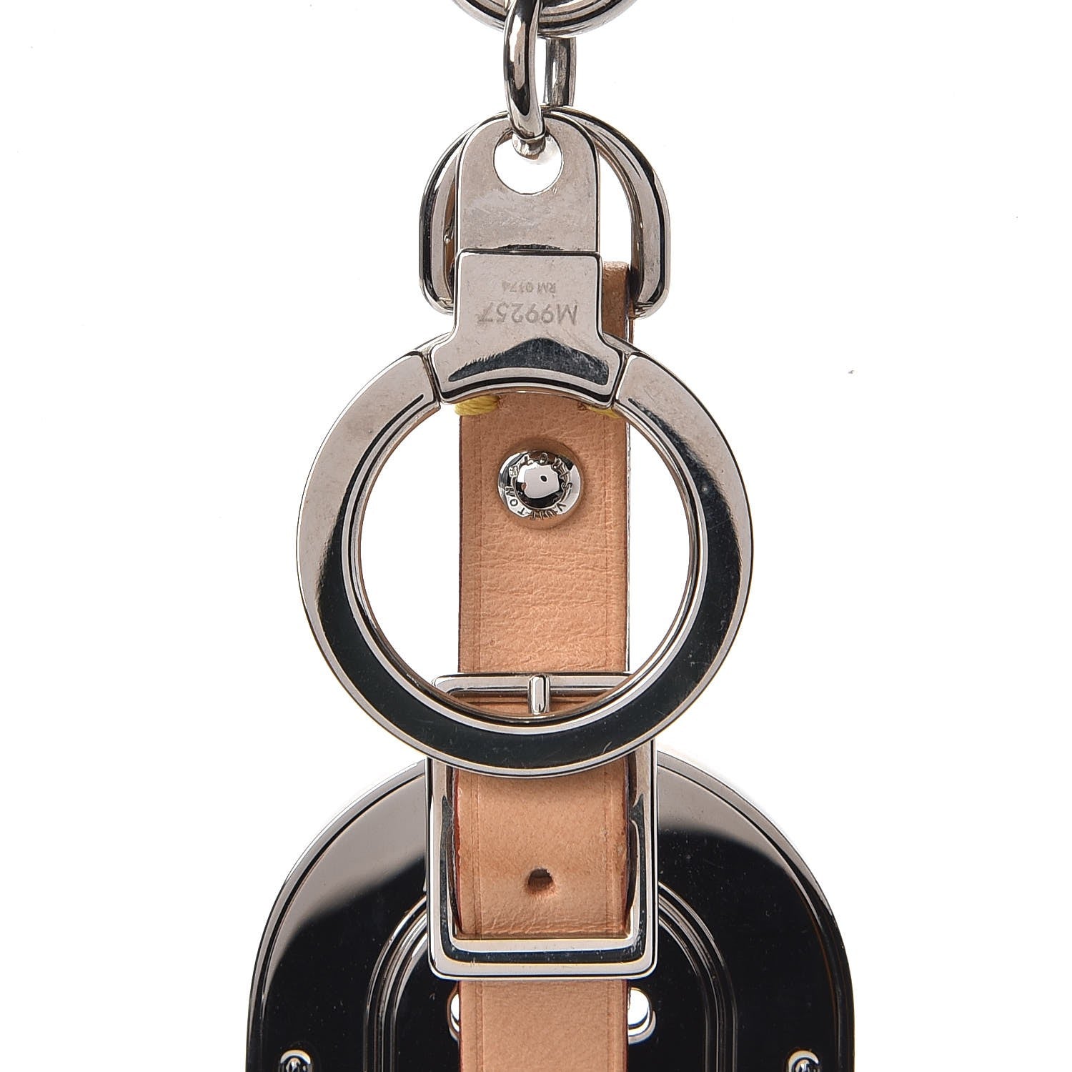 Louis Vuitton Metal Luggage Tag Key Holder Silver 6 of 7