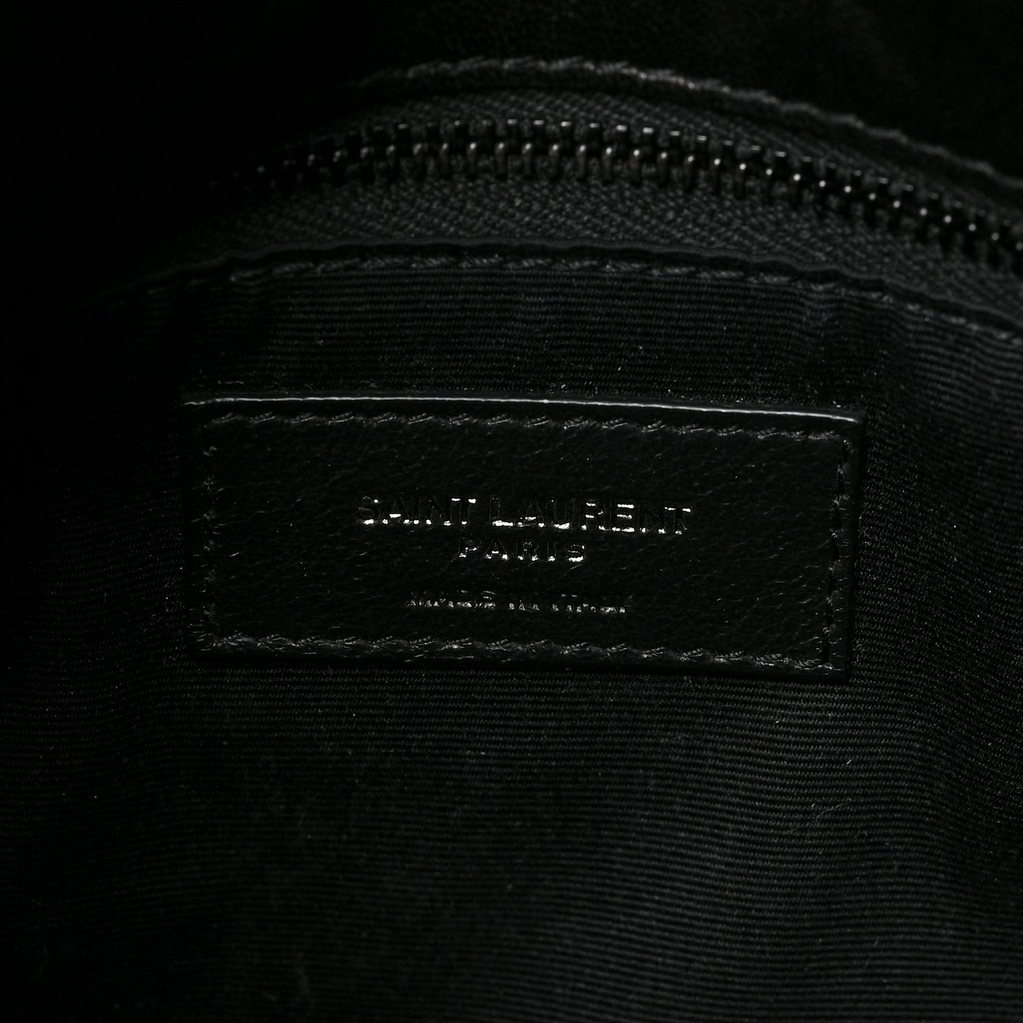 Lambskin Quilted Monogram Monochrome Small Loulou Puffer Chain Satchel Black