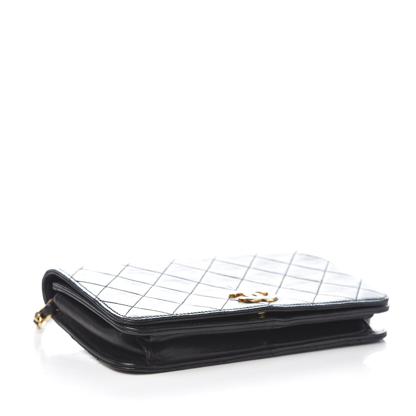 Lambskin Quilted Small Single Flap Bag Black