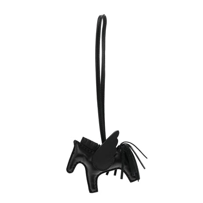Hermes Milo Lambskin Grigri Rodeo Pegase Horse Bag Charm PM So Black 1 of 5