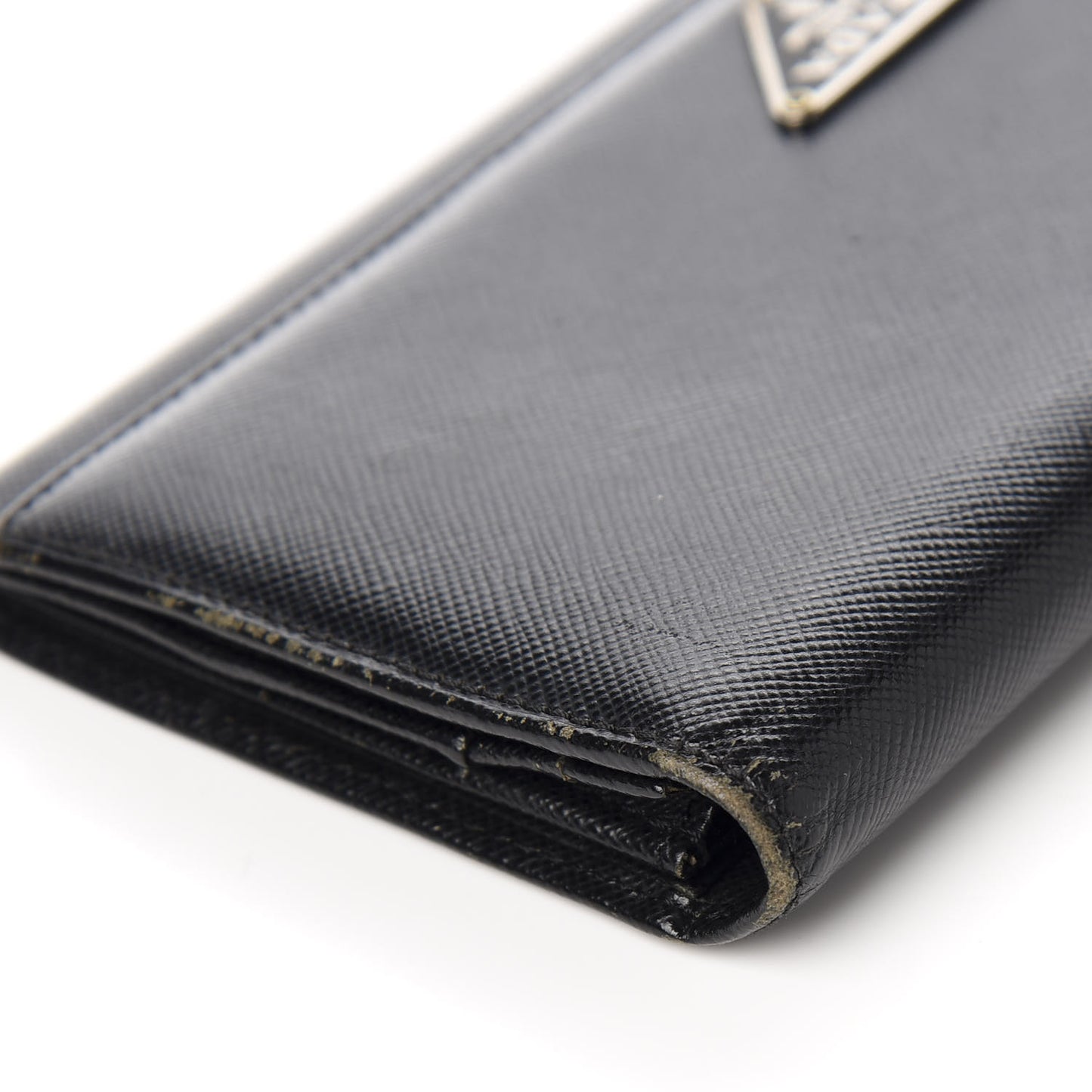 Saffiano Continental Flap Wallet Black