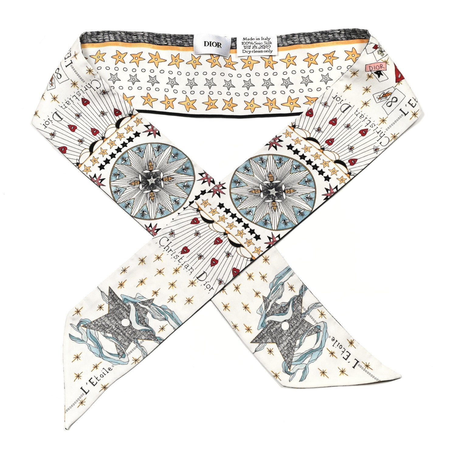 Christian Dior Silk L'Etoile Mitzah Scarf 1 of 4