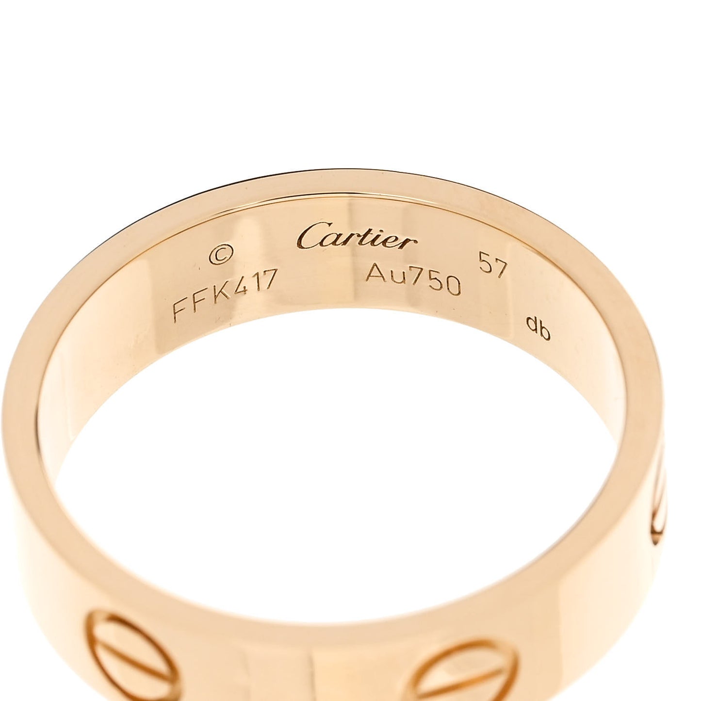 18K Yellow Gold 5.5mm LOVE Ring 57 8