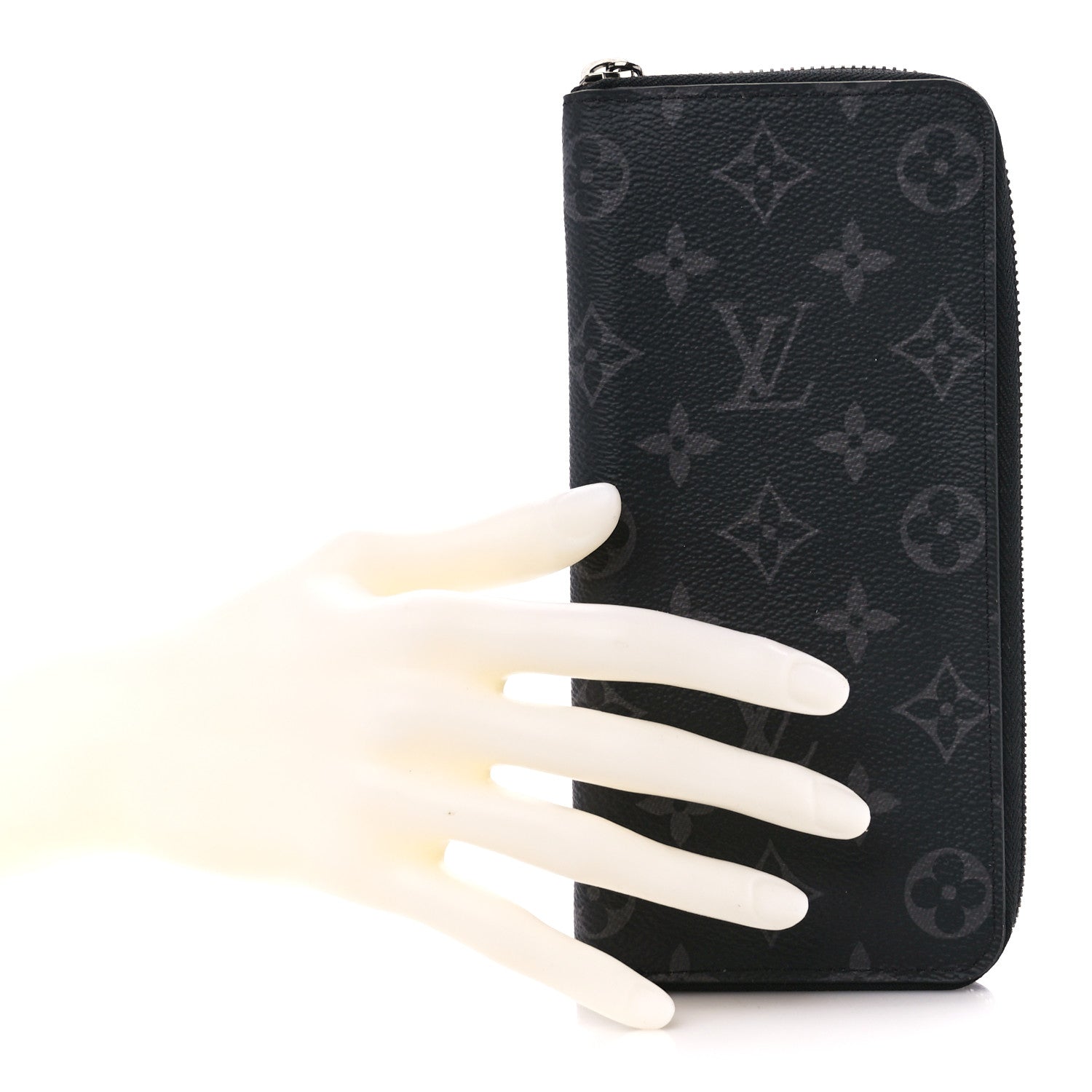 Louis Vuitton Monogram Eclipse Vertical Zippy Wallet 2 of 10