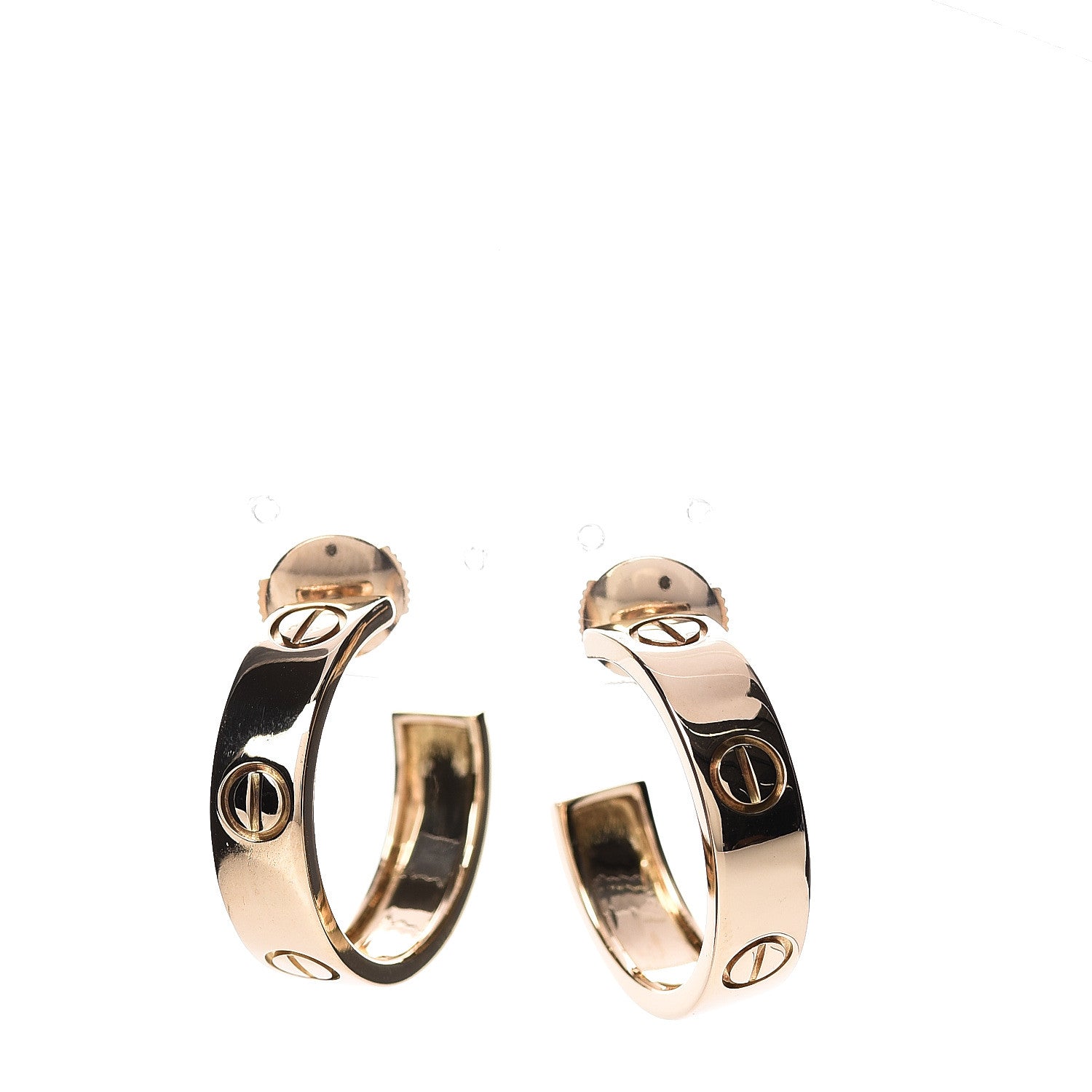 Cartier 18K Yellow Gold 5.5mm LOVE Hoop Earrings 1 of 5