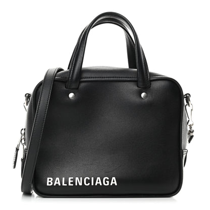 Balenciaga Shiny Day Calfskin XS Triangle Square Bag Black 1 of 8
