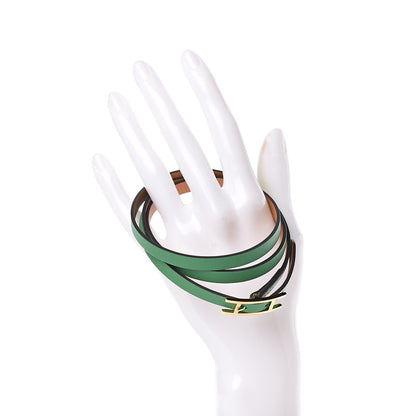 Hermes Swift Hapi 3 MM Triple Tour Wrap Bracelet M Bambou 2 of 6