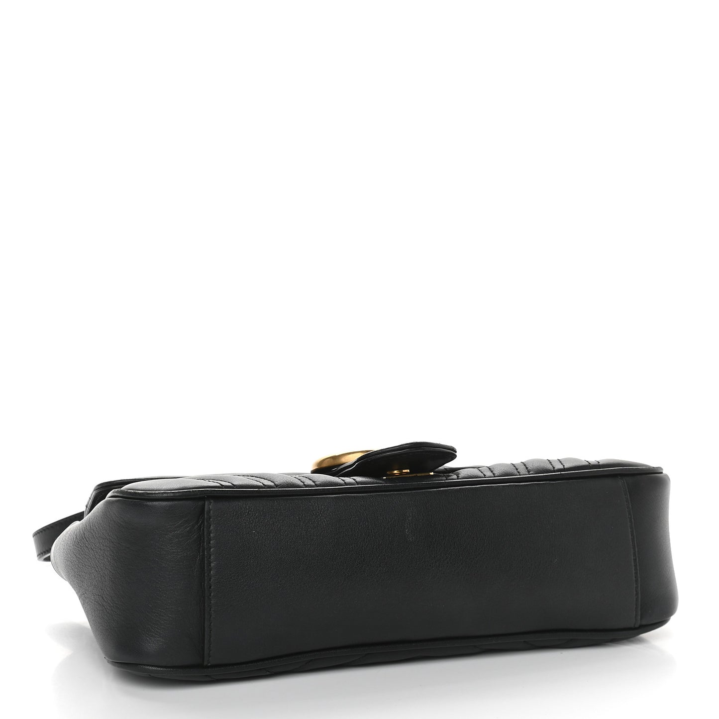Calfskin Matelasse Small GG Marmont Shoulder Bag Black