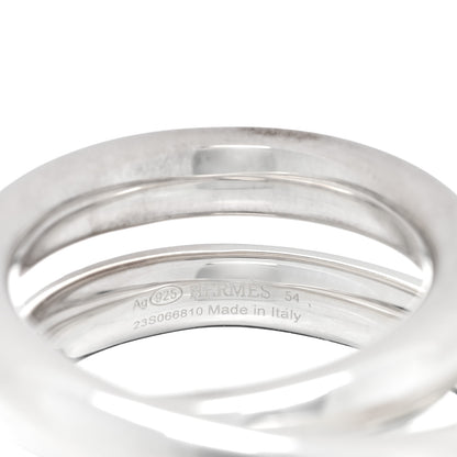 Hermes Sterling Silver MM Vertige Ring 54 6.75 4 of 5
