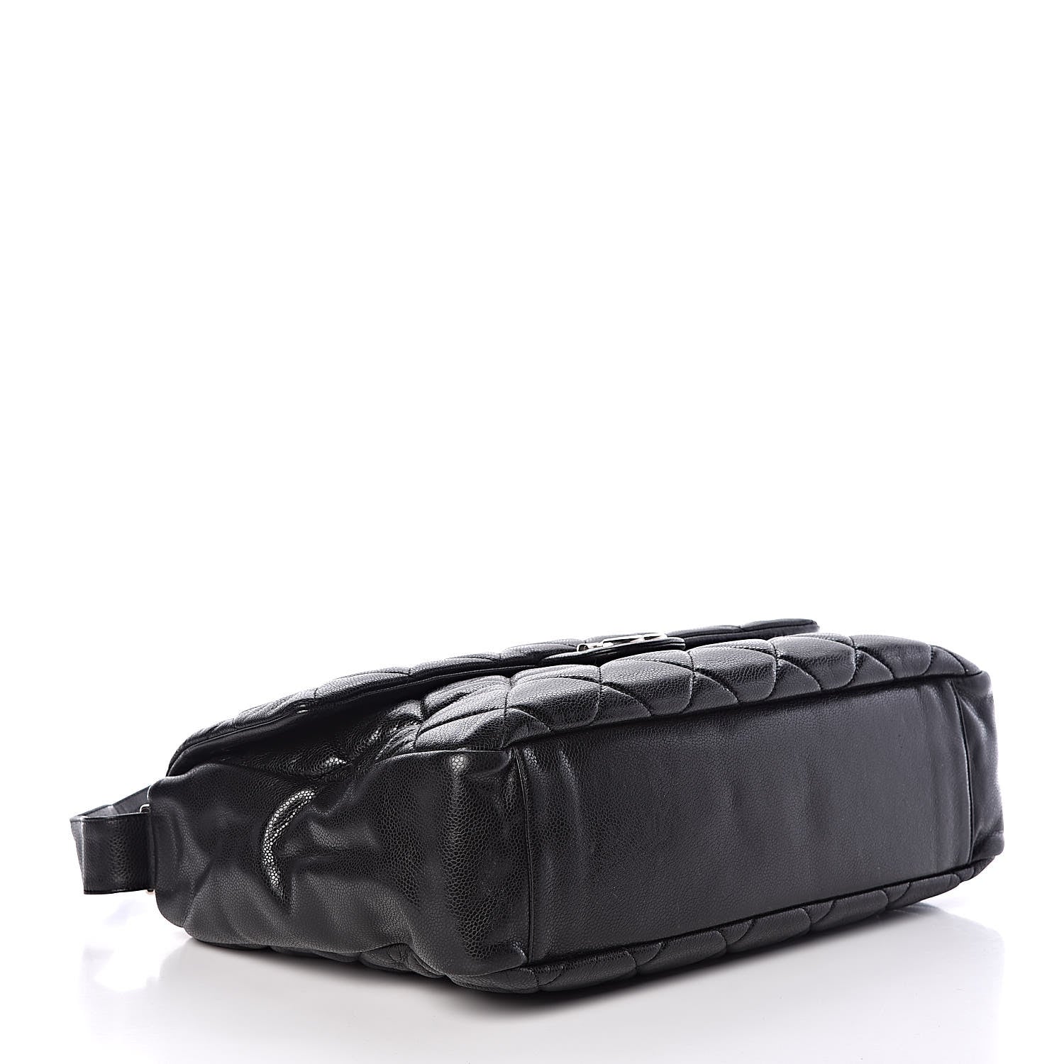 Chanel Glazed Caviar Large Nature Flap Bag Black 4 of 9