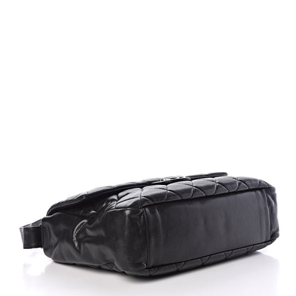 Chanel Glazed Caviar Large Nature Flap Bag Black 4 of 9