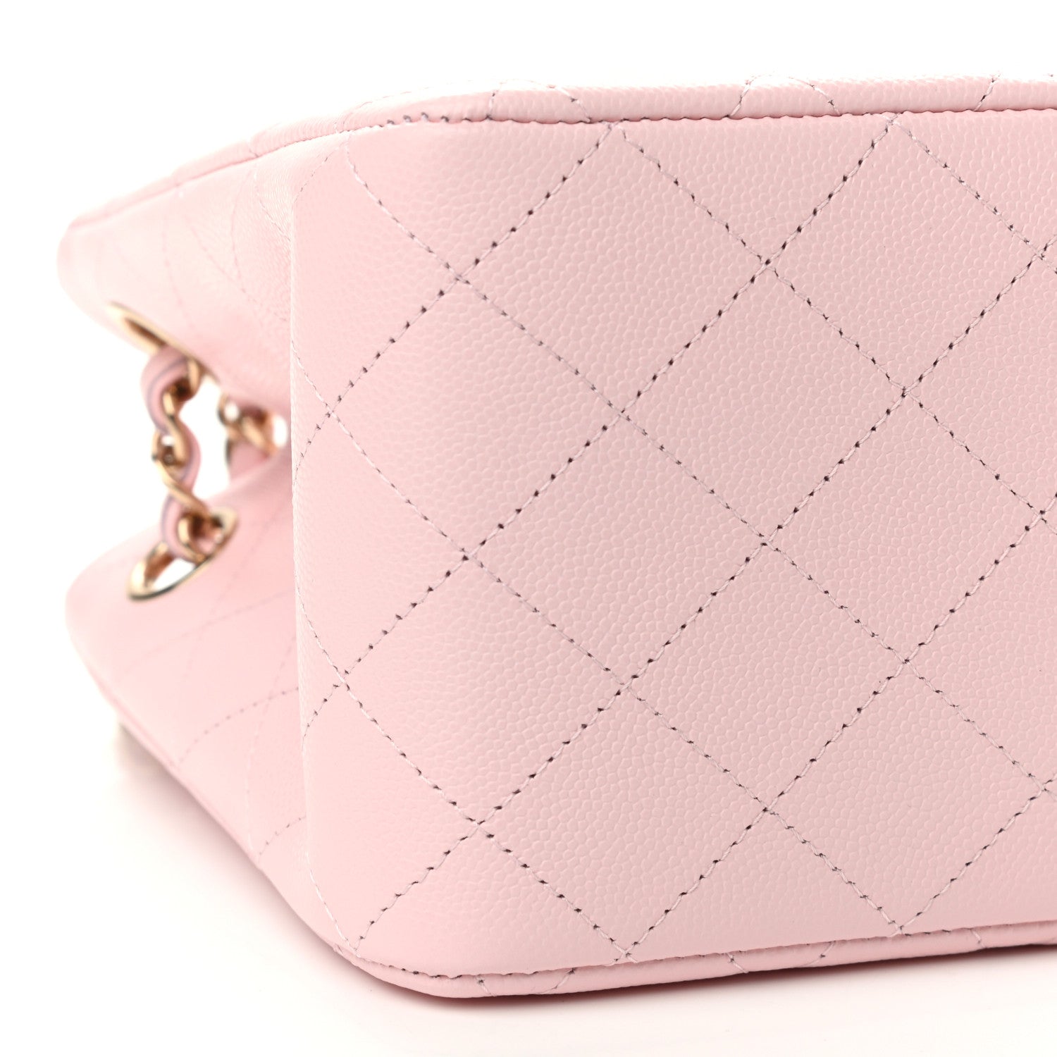 Chanel Caviar Quilted Mini Bucket Bag Pink 9 of 11