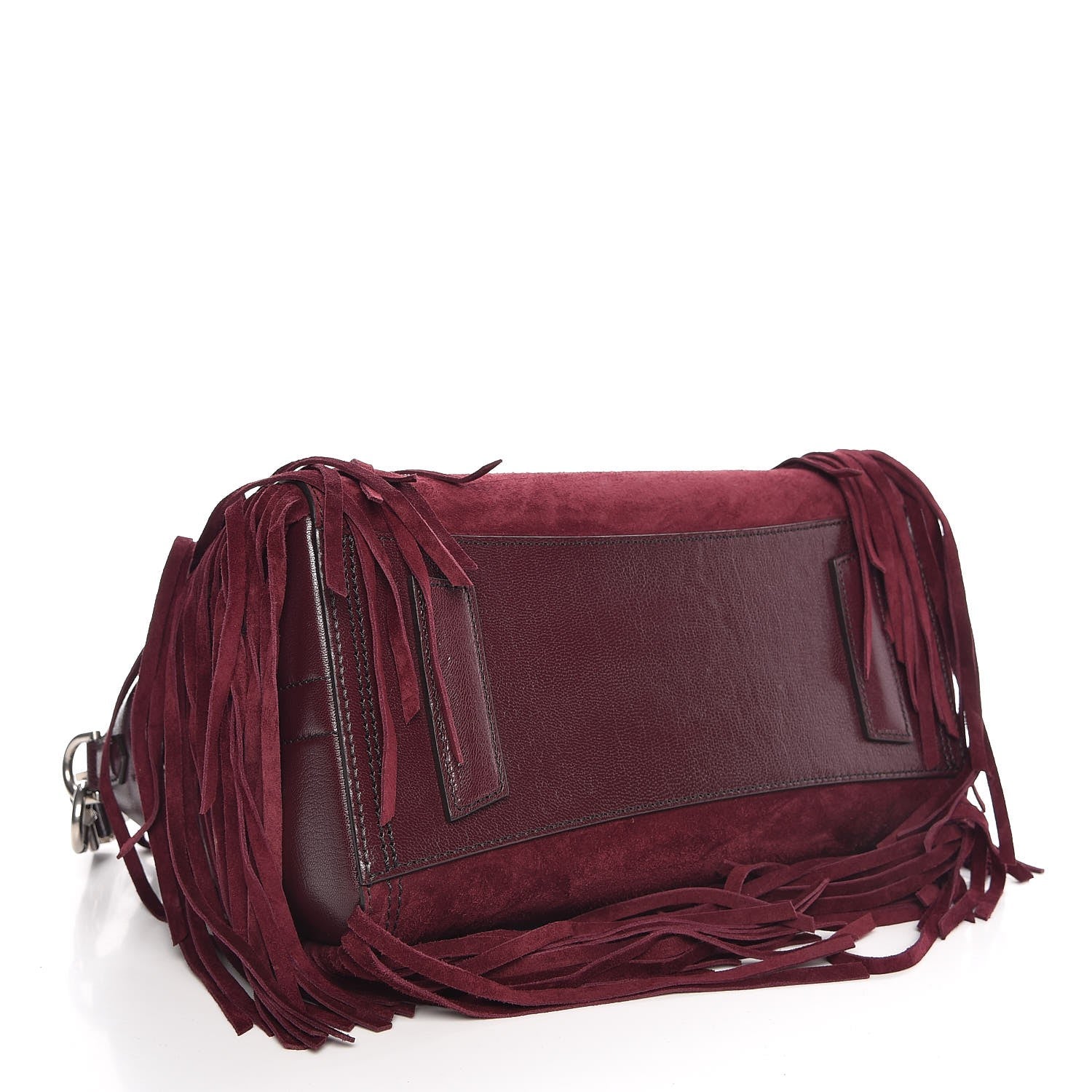 Givenchy Calfskin Suede Small Fringe Antigona Burgundy 4 of 7