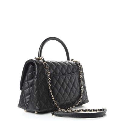 Chanel Caviar Quilted Small Coco Handle Flap Black 4 of 10