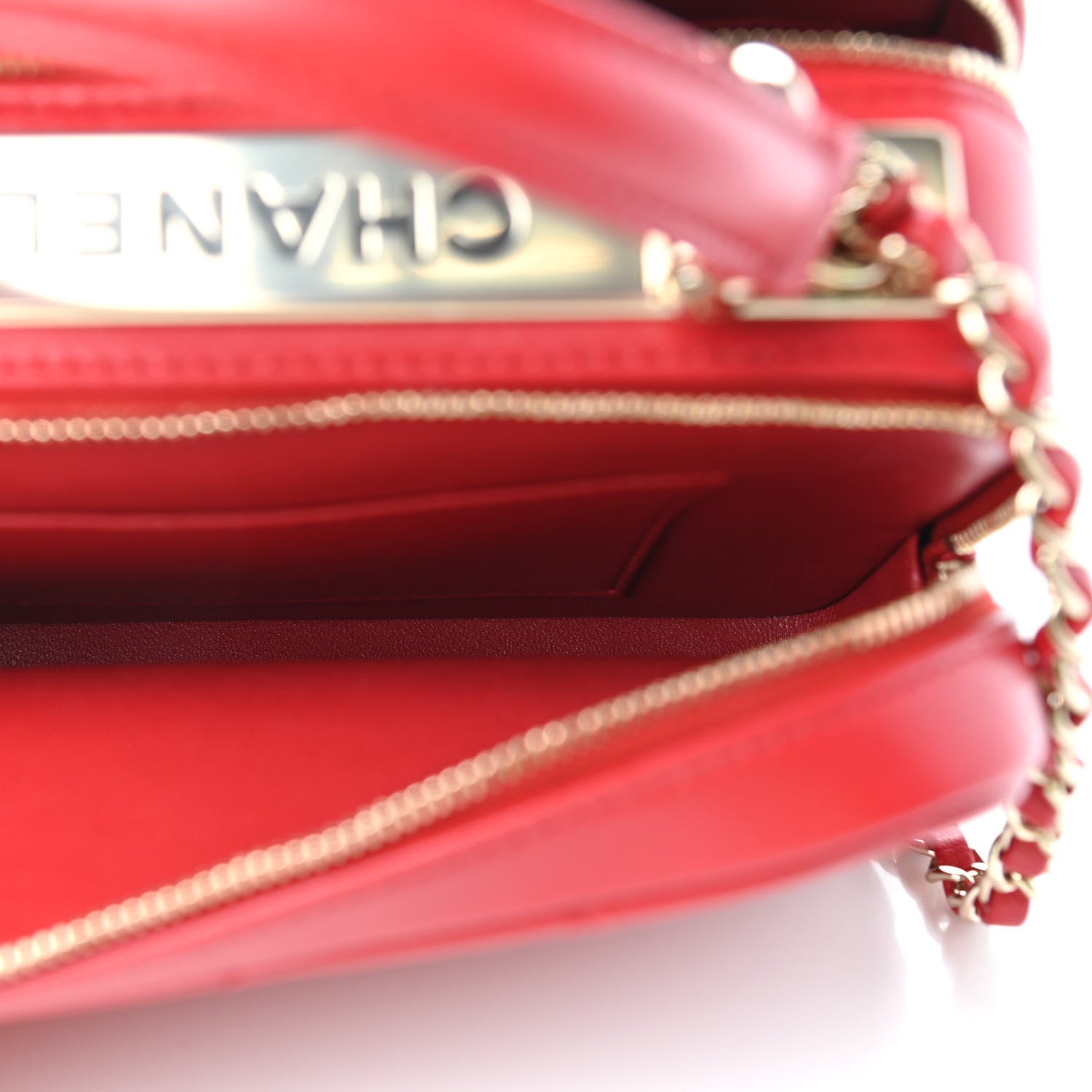 Chanel Lambskin Quilted Small Trendy CC Bowling Bag Red 6 of 12